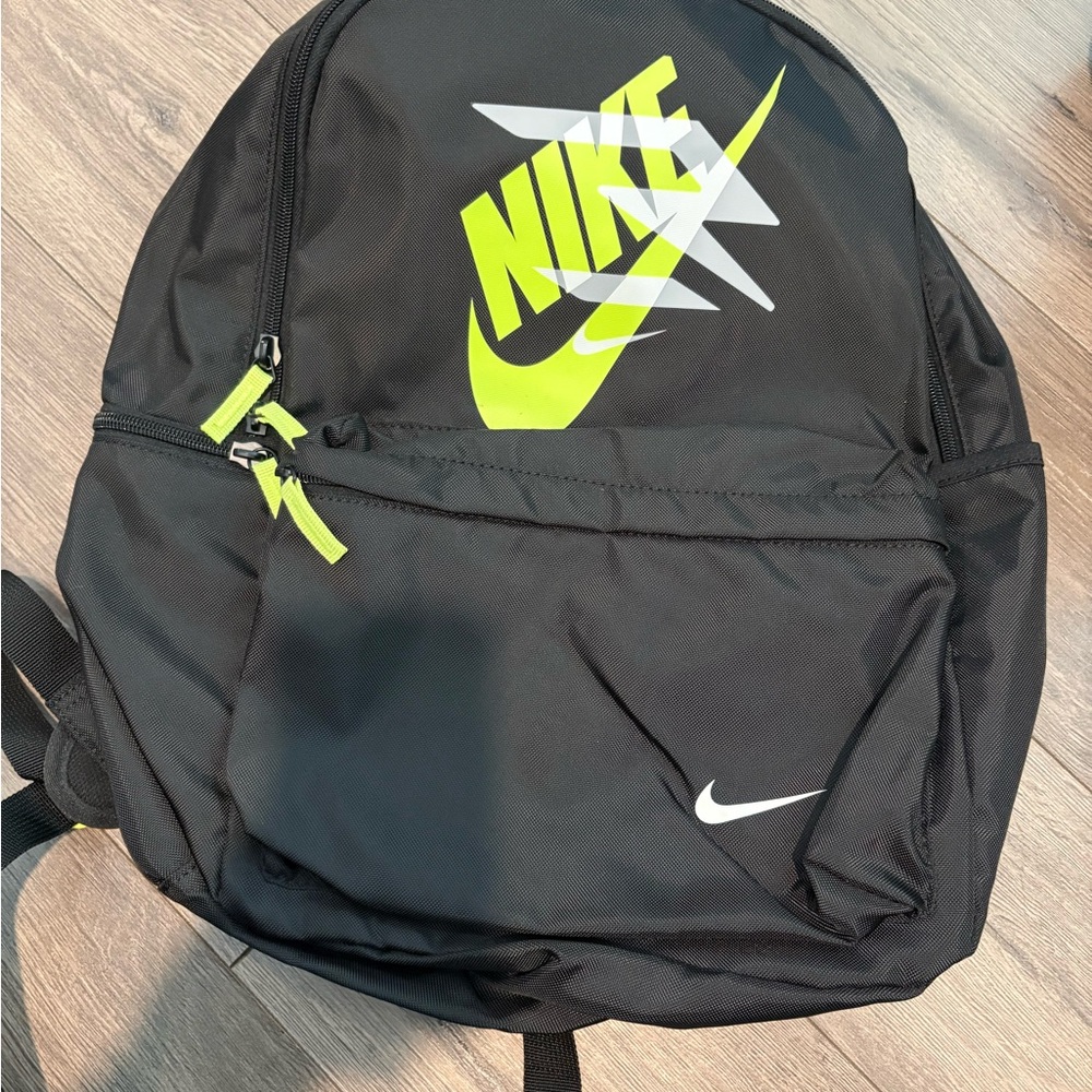 Nike 3Brand Black and Neon Yellow Backpack